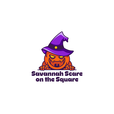 Halloween Logo character design design graphic design halloween halloween logo illustration logo logo design orange pumpkin pumpkin head pumpkin head logo pumpkin logo purple scary vector
