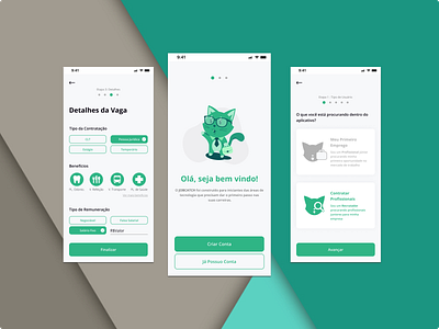 Jobcath agatha app design icon illustration ui ux