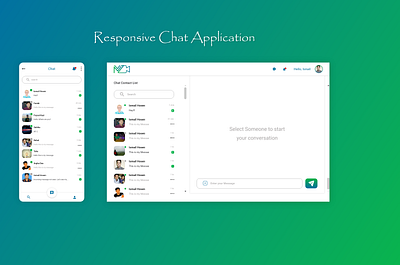Responsive Chat Application chat application ism ismhosen messenger application responsive design responsive website uiux