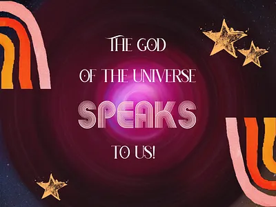 PCM Design Challenge | The God of the Universe Speaks To Us art artwork church design design challenge graphic design pcmchallenge prochurchmedia social media typography