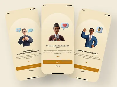 Onboarding UI Design 3d design figma ui