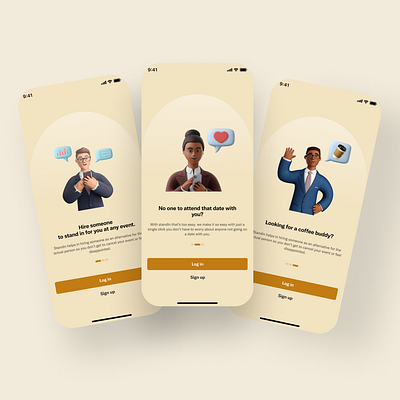 Onboarding UI Design 3d design figma ui
