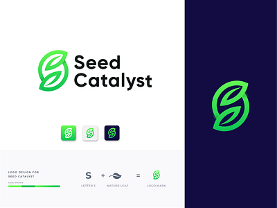 Seed Cataalyst Logo Design 3d abstract animation branding design dribble logo graphic design icon illustration leaf logo lettermark logo minimalist logo modern logo monogram motion graphics s logo seed logo ui vector