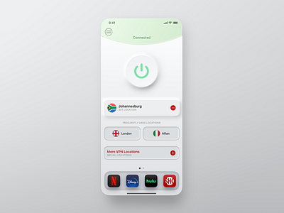 Express VPN for iOS | Neumorphic Concept app concept design ios mobile neumorphic ui ux vector