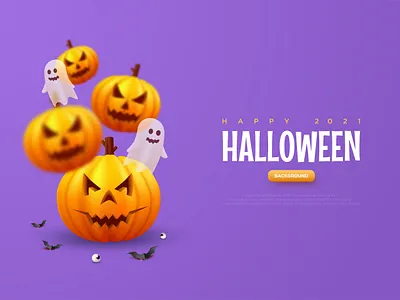 Halloween Pumpkin Blue Background Illustration art celebrate design element event ghost graphic halloween helloween horror illustration party poster pumpkin purple scary spooky template vector walpaper