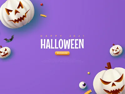 Halloween Pumpkin Blue Background Illustration art background candy celebrate design element event eye graphic halloween helloween illustration party poster pumpkin purple spooky template vector walpaper