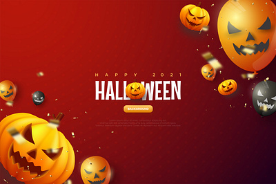 Halloween Pumpkin Red Background Illustration art bacground character creepy design event graphic helloween horror illustration party poster pumpkin red scary spooky sprinkle template vector walpaper