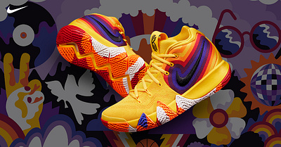 Nike Kyrie Decades 70s 70s art direction basketball decades hedof illustration kyrie nike photography shoes