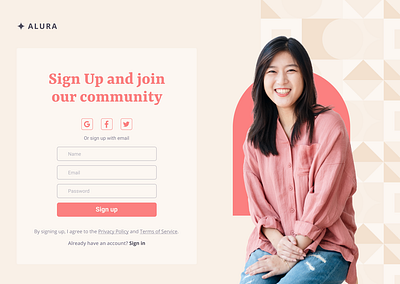 Daily UI 04: Sign Up daily dailychallenge graphic design sign up ui uiboost uiux ux web