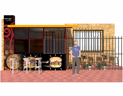 Propuesta de Diseño de Local de comida rápida #bogota uniendo la arquitectura bogotá logo publicidad