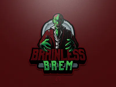 Brainless Brem design esport gaming identity illustration logo logotype mascot sport