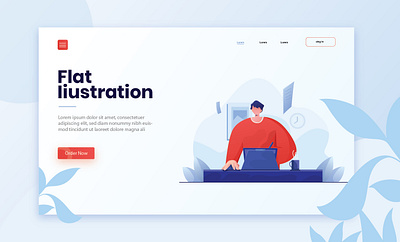 Flat modern ilustration app artwork branding design flat ilustration flatdesign graphic design human illustration landingpage logo onboarding ui ui ux web ilustration website