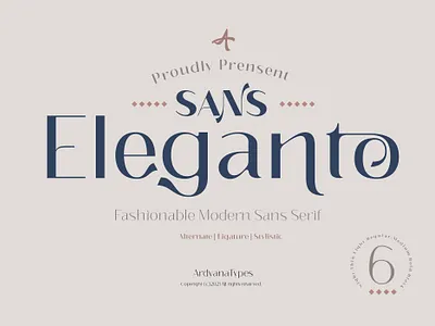 Eleganto Sans branding design font free type typography