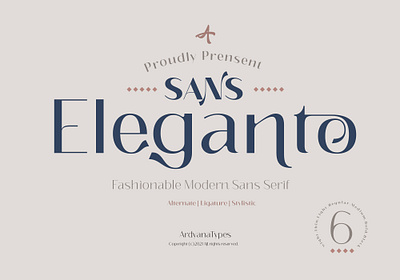 Eleganto Sans branding design font free type typography