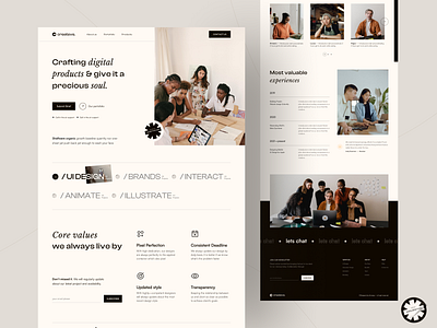 Createve. - Design Studio Landing Page agency landing page design agency landing page design minimal design modernism design poster ui design uiux ux design website website design