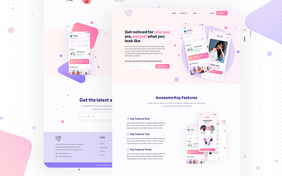 Virtual Dating App Landing Page animation branding dashboard design dashboard ui design ecommerce app graphic design illustration landing page logo motion graphics ui webdesign website design