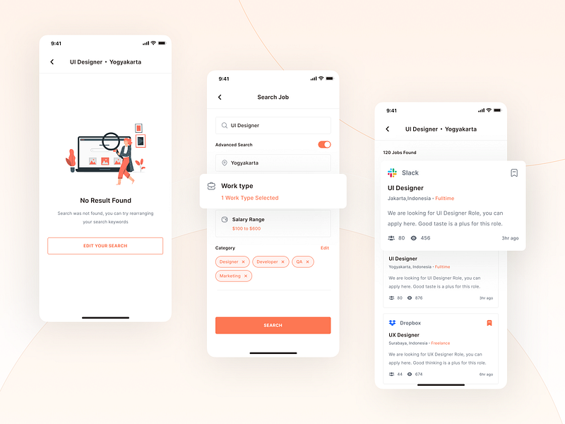 Joboard - Search advanced search app design employee employer hiring platform illustration ios job job application job board job platform minimal mobile mobile app search ui ui kit ux vacancy