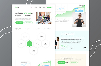 Digital Marketing SEO Landing Page branding design digital marketing figma figmadesign illustration logo marketing seo ui ux web website