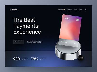 Bangtut - Hero Section branding dark design finance fintech hero homepage landing page payments product design ui ux web web design website