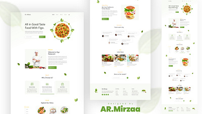 Food restaurant website template ar mirzaa design design classices ds mirzaa food graphic design illustration personal uc ui ux website design