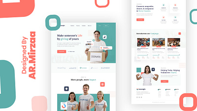 Charity website design template ar mirzaa chrity website design templete design design classices ds mirzaa graphic design ui ux website design