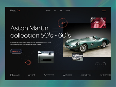 Vintage car auction 🚗 auction buy car concept daily ui design figma interface landing page lots minimalism platform rentcar ui ux vintage website