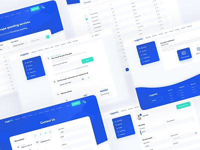 Cryptric – Cryptocurrency platform blockchain clean contact us crypto crypto wallet cryptocurrency dashboard design system ethereum kit minimal my profile pages platform table tabs trade ui ui elements ux