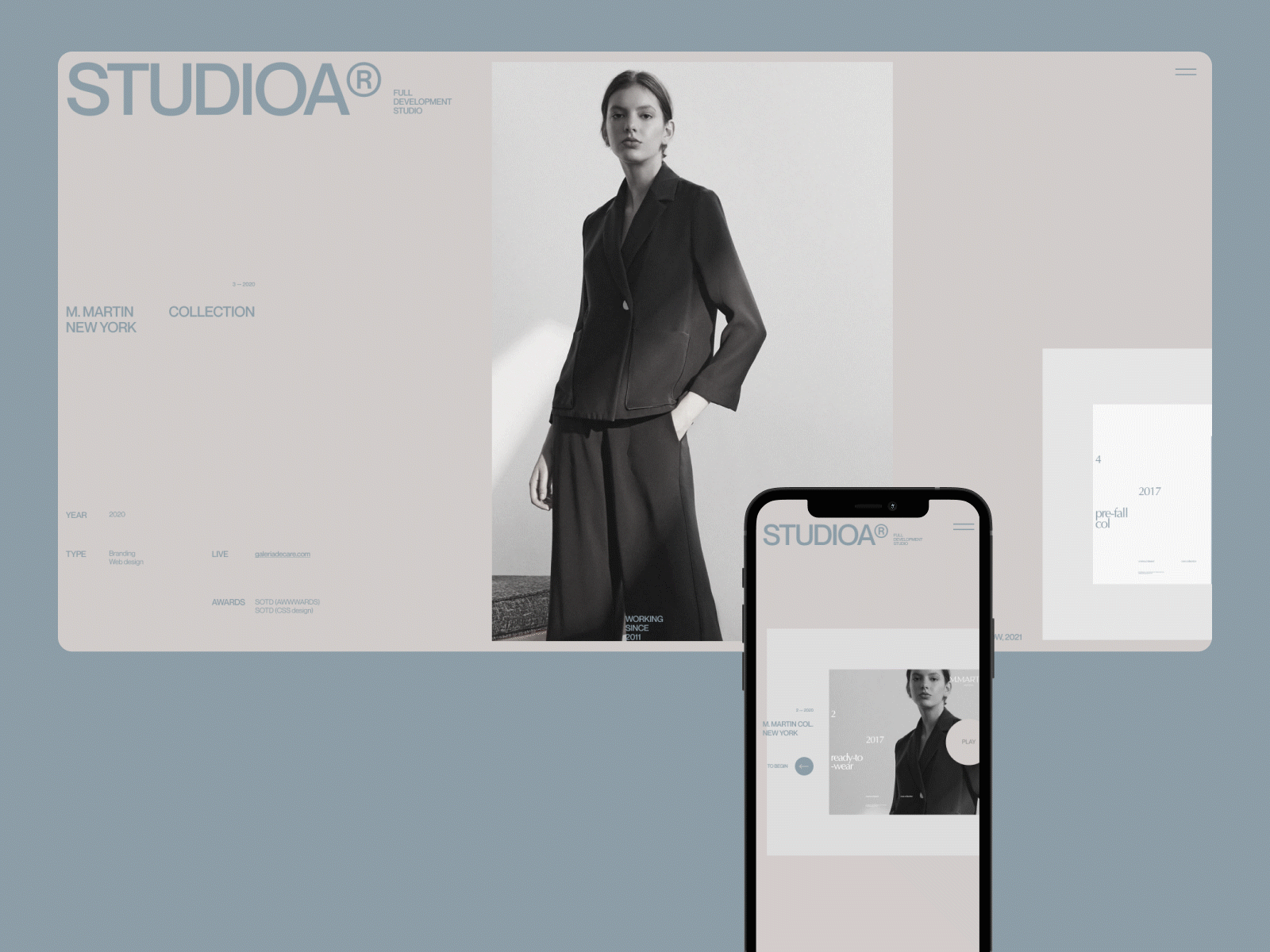 STUDIOA® #6 clean desktop minimal tablet ui web