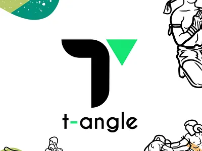T-angle Logo design illustration logo t letter logo tshirts tshirts store