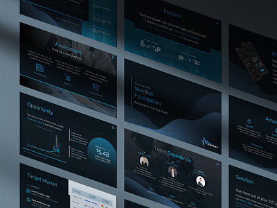 Blockchain Pitch Deck: Notoros blockchain crypto dark defi dlt grainy modern muted navy blue pitch pitch deck pitch design powerpoint ppt presentation sleek startup tech tech startup token