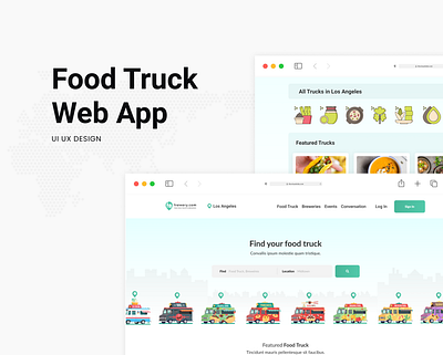 Food Truck Web App app branding design graphic design illustration ui ui ux design ux