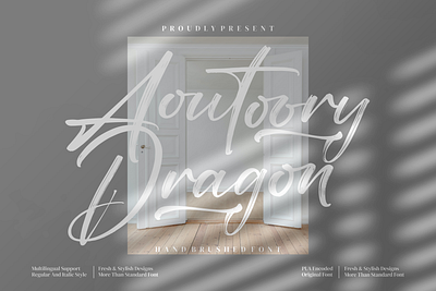 Aoutoory Dragon – Brush Font branding brush casual design fashion handmade handwriting handwritten illustration logo script