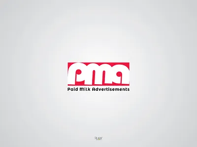 Logo - PMA (Paid Milk Advertisements) advertisement logo brand brand identity design brand logo branding creative logo icon icon design logo logo icon logo mark mark logo minimal logo pma logo rayphotostration symbol trendy design vector wordmark logo