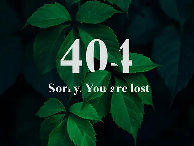 404 Error 008 404 404 error dailyui dailyui008 design error error 404 leaves photoshop ui vector