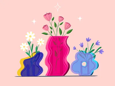 Vases branding design digital art digital illustration graphic design illustration illustration art vector art vector illustration