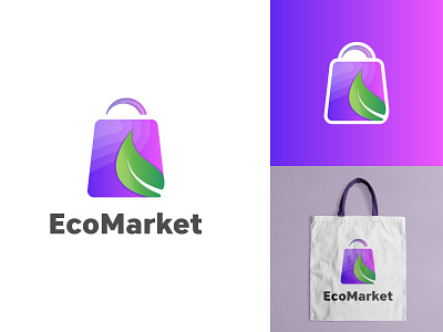 Eco Market Modern Logo Design abastact brand brand design brand identity branding logo corpotate identity creative logo eco market modern logo logo logo design logo designer logo inspirations logo maker market modern logo design modern beg logo modern eco logo design modern leaf logo modern logo shopping logo unique logo