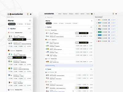 Eurostavka: Match page bets betting betting app bookmakers eurostavka forecasts page leagues matches feed matches page soccer feed sports book sports feed sports page tips