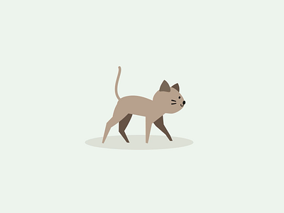 Cat Walk Cycle 2danimation aftereffect albania animation cat cat walk character fun gif illustration motion walk walk cycle