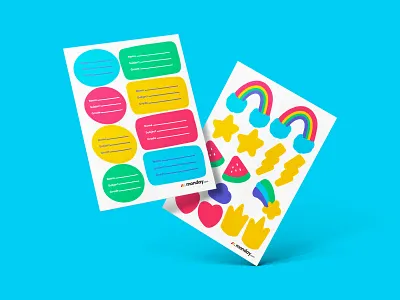 Back to school swag back to school backpack branding creative graphic design illustration kids notebook pencil case stickers swag