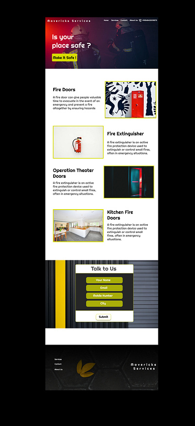 Fire Safety Website Prototype design figma graphic design prototype ui uiux website