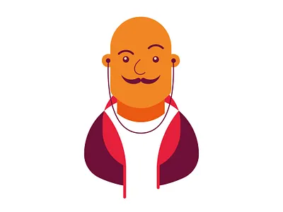 Bald Guy Avatar app avatar avatar avatars bald bald guy branding chill flat avatar flat avatars flat illustration flat illustrations graphic design guy hoodie icon logo people urban avatars urban illustration user interface