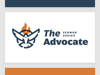 The Advocate Series Cover bird branding dove fire religion series sermon wings