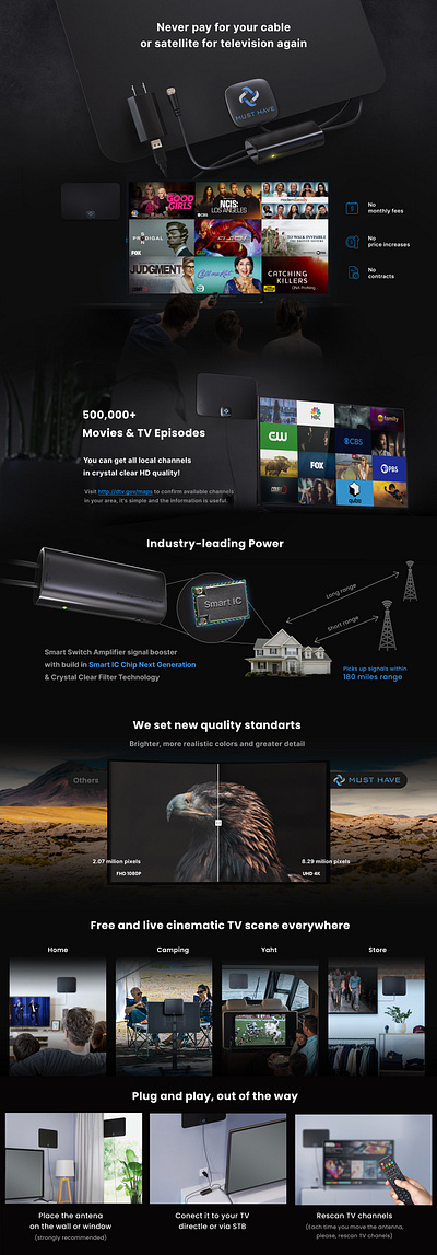 TV antenna - banner 3d advertisement banner electronics promotion render