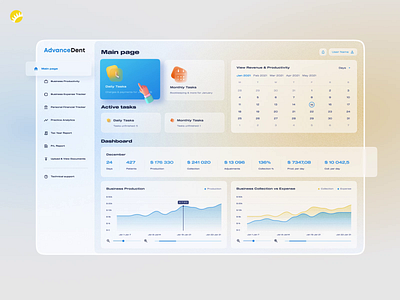 Finance Management Dashboard Design analytics business dashboard dentistry design expenses finance financial graphics managment medical motion platform productivity report revenue solution system tracker ui ux