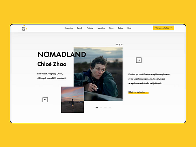 🎬 Cinema website interaction 🎥 animation cinema clean design figma graphic design helios homepage interaction minimal movie photoshop protopie simple ui ux web webdesign website yellow