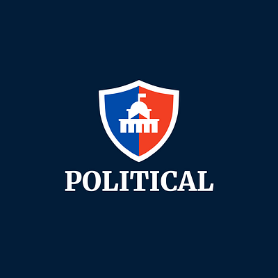 Political Logo with Shield & Building | Turbologo architecture blue brand design branding building commercial design government graphic design illustration logo logo design political real estate shield typography ui ux vector