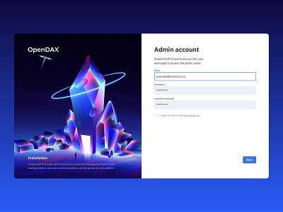 Admin Account illustration crypto cryptocurrency cyberpunk design digitalart form futuristic illustration neon nft ui web design wizard