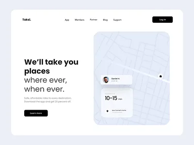 Taksi - simple UI cab car driving service taxi ui ux webdesign