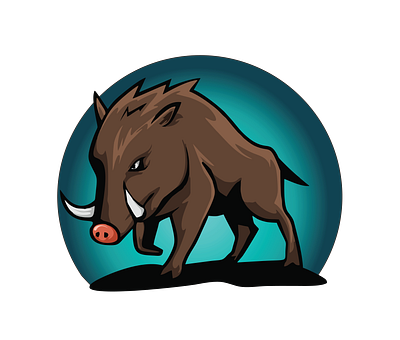 Adorable Boar Vector graphic design illustrator png