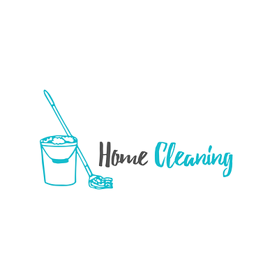 Cleaning Logo with Mop & Bucket | Turbologo brand design branding bucket calligraphy clean cleaning design dry clean graphic design home cleaning illustration logo logo design mop typography ui ux vector